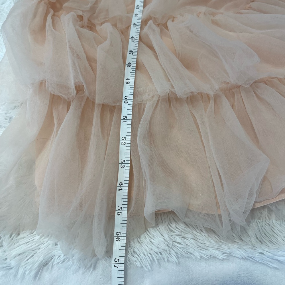 MARBLE Layered Blush Tulle Maxi Skirt - Picture 7 of 9
